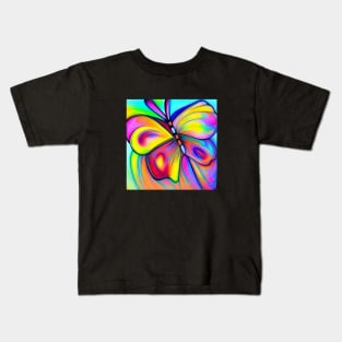 Butterfly - Bright Rainbow Colors Kids T-Shirt